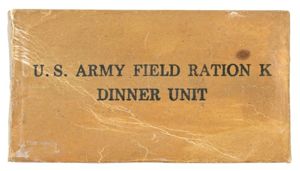 US WW2 Field Ration K Dinner Unit Package