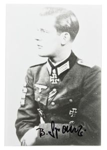 Signature of Wehrmacht Heer KC Recipient 'Bobo Spranz'