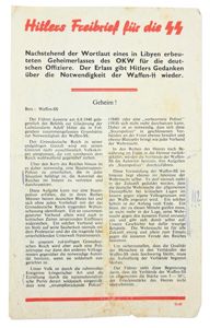Allied WW2 Droppingsflyer 'Hitler's Freibrief'