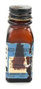 US WW2 Bottle of Purifying Tablets