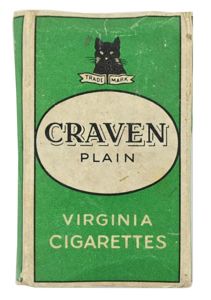 British WW2 Period 'Craven A' Virginia Cigarettes Tin box