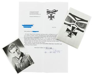 Signature of Wehrmacht Heer KC Recipient 'Konrad Steidl'