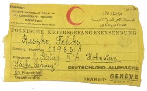 Polish WW2 Cloth POW Post Tag