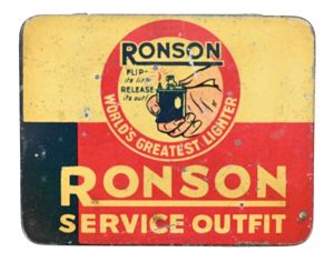 British WW2 Period 'Ronson' Tabacco Tin box
