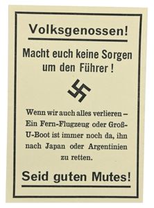 Allied WW2 Droppingsflyer 'Volksgenossen'
