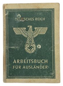 German Third Reich Workerspass for Foreigners