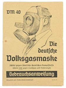 German Third Reich Civil Gasmask Manual DM40