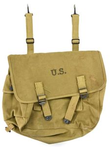 US WW2 Named Rubberized Musset Bag '745th Tank Battalion'