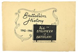 US WW2 166th Engineers Combat Battalion History Booklet