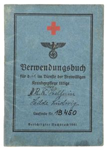 German DRK Service Book 'Schwesternhelferin'