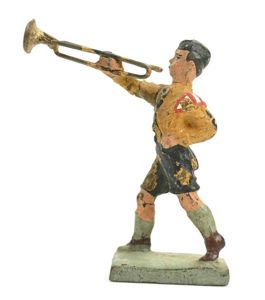 German Elastolin Toy Figure 'Hitler Youth Trumpetist'