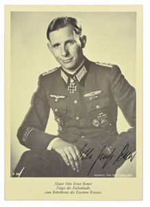 German Signature of WH KC-OLS Recipient 'Otto Ernst Remer'