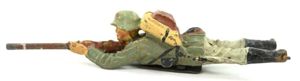 German Elastolin Toy figure 'Laying Infantry Man'