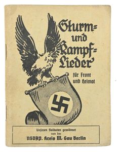 German NSDAP Songbook 'Sturm-und Kampflieder'