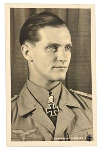German Knight's Cross recipient Postcard 'Oberleutnant Marsaeille'