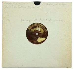 German Third Reich Era Music Record 'RAD'