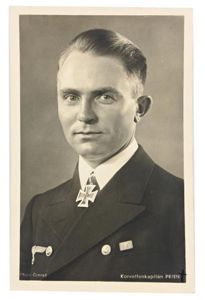 German Knight's Cross recipient Postcard 'Korvettenkapitan Prien'