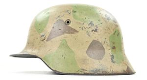 German KM M40 SD Coastal Artillery Camo Combat Helmet