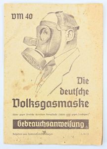 German Third Reich Civil Gasmask Manual DM40