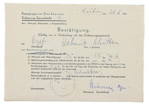 German POW Payment Papers