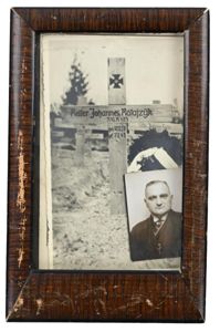 German Third Reich Framed Grave Picture 7./G.R.485