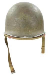 US WW2 Fixed bale Combat Helmet with Hawley Liner