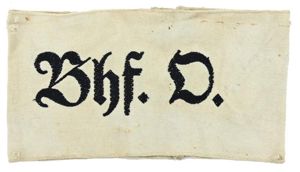 German Reichsbahn Railways Station Officer Armband