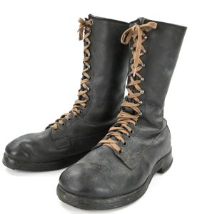 US WW2 High Laced Leather Boots 1943