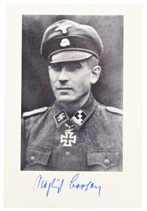 Postcard with Signature of Waffen-SS KC Recipient 'Siegfried Brosow'