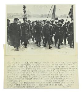 US WW2 American-Russian Link-Up Press Photo