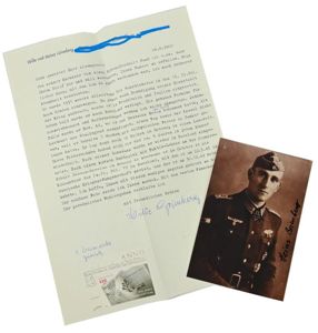 Signature of Wehrmacht Heer KC Recipient 'Paul 'Heinz' Grimberg'