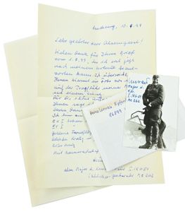 Signature of Luftwaffe KC Recipient 'Heinz Unrau'