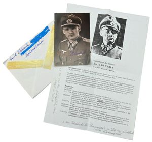 Signature of Wehrmacht Heer KC Recipient 'Emil Bauerle'