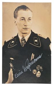 Signature of Waffen-SS KC Recipient Erwin Kreßmann