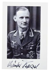 Signature of Luftwaffe KC Recipient 'Günther Frenzel'