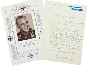Signature of Luftwaffe KC Recipient 'Erich Axthammer'