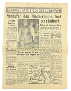 Allied WW2 Droppingsflyer 'Nachrichten für die Truppe' 13 April 1945