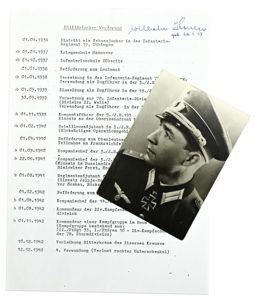 Signature of Wehrmacht Heer KC&OLC Recipient 'Wilhelm Köhler'