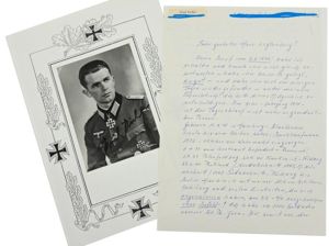 Signature of Wehrmacht Heer KC Recipient 'Erich Eichler'