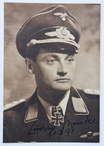 Signature of Luftwaffe KC Recipient 'Ludwig Meister'