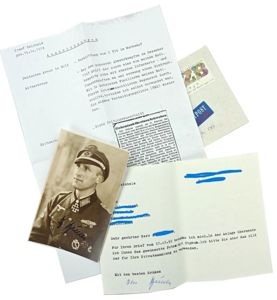 Signature of Wehrmacht Heer KC&OLC Recipient 'Josef Anton Heichele'