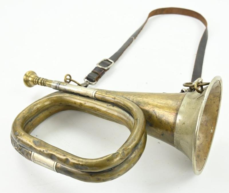 German HJ Trumpet with Carrying Strap — image 2