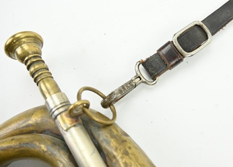 German HJ Trumpet with Carrying Strap — image 3