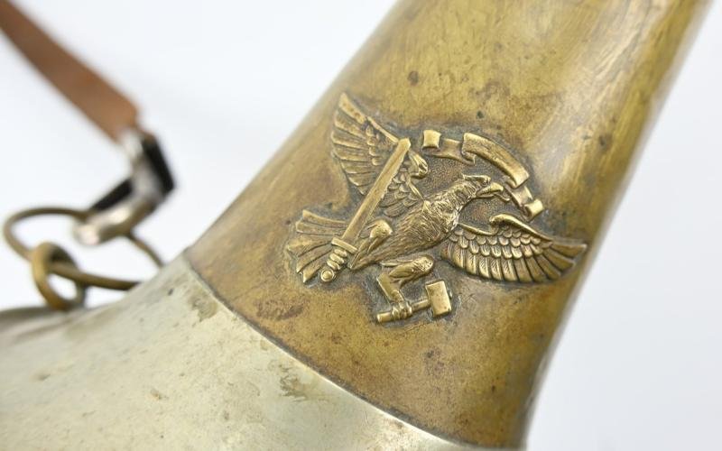 German HJ Trumpet with Carrying Strap — image 6