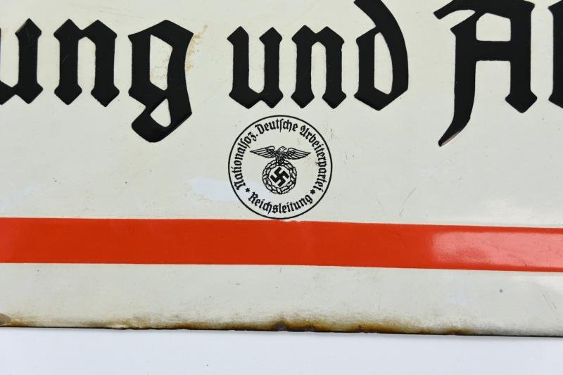 German NSDAP RZM Enamel Sign — image 4