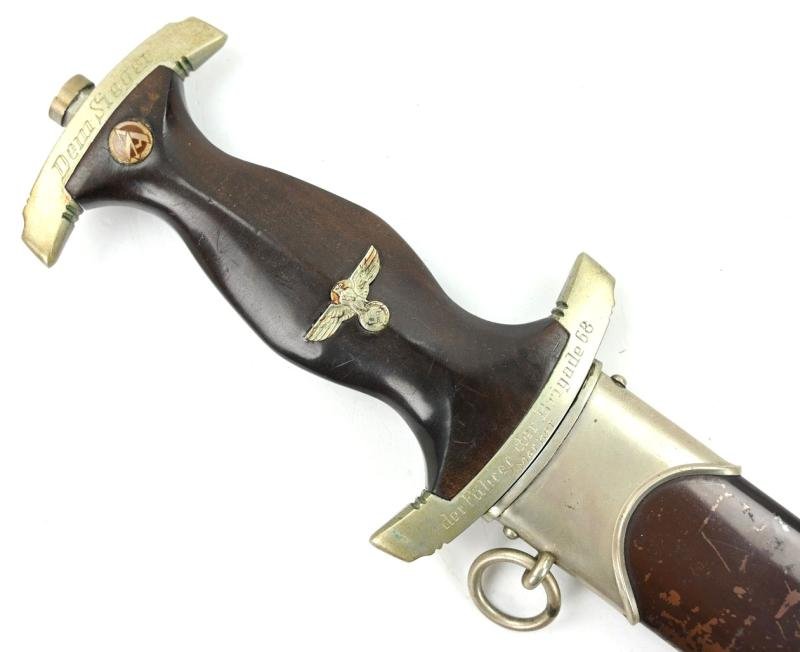 German Engraved SA M-1933 Officer's Dagger 'F. Herder A.S. Solingen' — image 2
