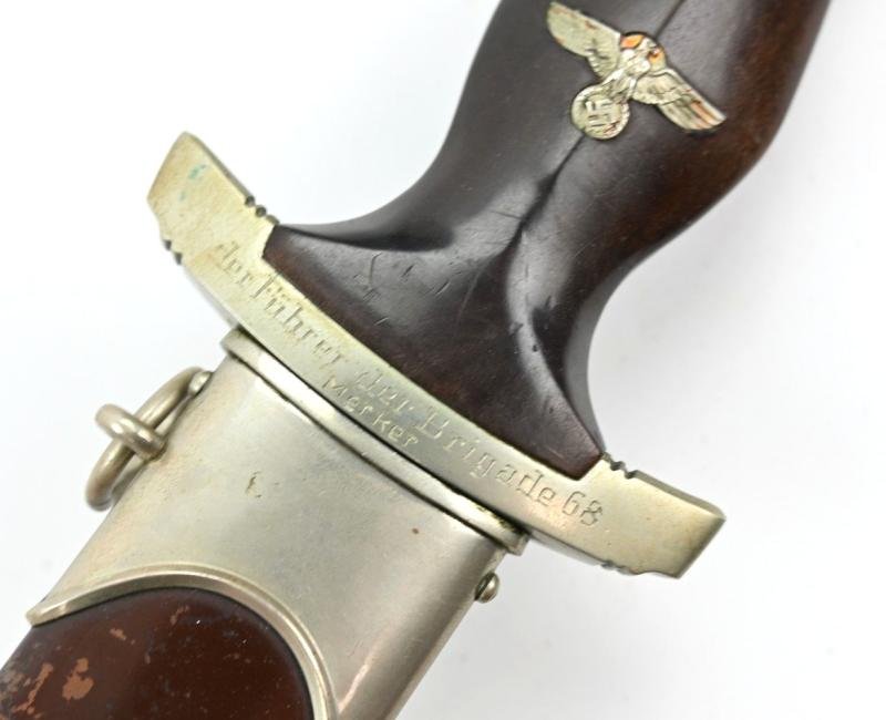 German Engraved SA M-1933 Officer's Dagger 'F. Herder A.S. Solingen' — image 4