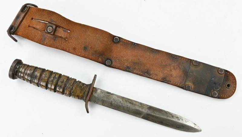US WW2 Named M3 Fighting Knife with M6 Scabbard 'Tankdestroyer' — image 11