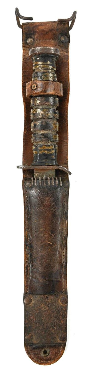 US WW2 Named M3 Fighting Knife with M6 Scabbard 'Tankdestroyer' — image 2