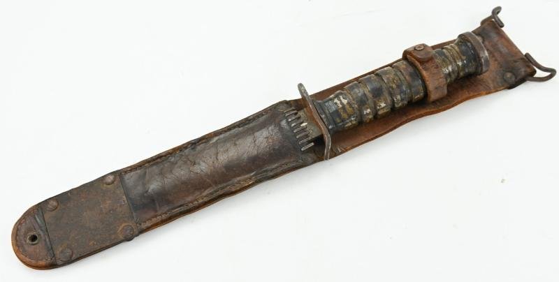 US WW2 Named M3 Fighting Knife with M6 Scabbard 'Tankdestroyer' — image 3